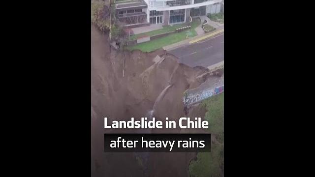 Landslide in chile after heavy rains Landslide in chile after heavy rains