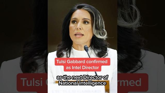Tulsi gabbard confirmed as intel director Tulsi gabbard confirmed as intel director