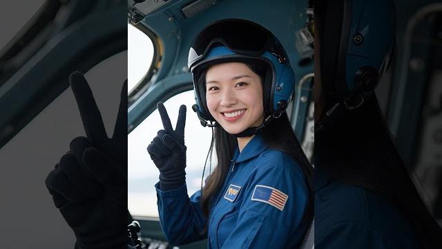 Dashing female pilot #female pilot #graceful demeanor in the blue sky #women's heroic spirit Dashing female pilot #female pilot #graceful demeanor in the blue sky #women's heroic spirit