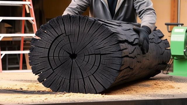 The new wave of 3d wood mosaic art: turning burnt log into a coffee table worth thousands of dollars The new wave of 3d wood mosaic art: turning burnt log into a coffee table worth thousands of dollars