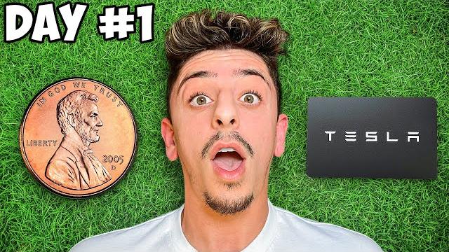 Trading a penny to a tesla in 1 week Trading a penny to a tesla in 1 week