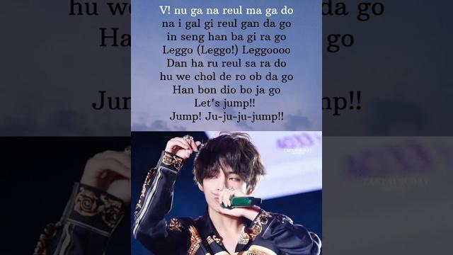 "jump" song - v part (lyrics) #bts #taehyung #btsarmy #shorts "jump" song - v part (lyrics) #bts #taehyung #btsarmy #shorts