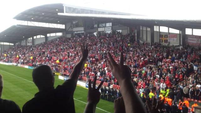Chester fc fans at wrexham Chester fc fans at wrexham