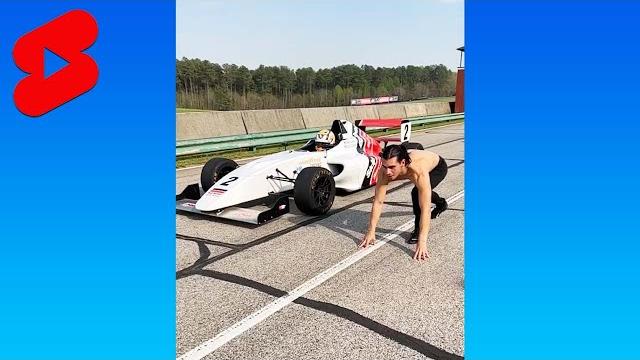 Man vs formula car #shorts #race Man vs formula car #shorts #race