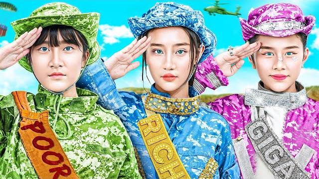 Poor vs rich vs giga rich students at military school Poor vs rich vs giga rich students at military school