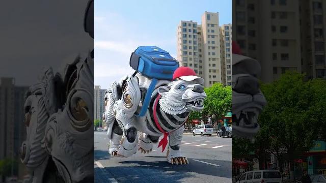 Beibei goes to school giant bear beibei xiongdong street school children's day dalian travel gui Beibei goes to school giant bear beibei xiongdong street school children's day dalian travel gui