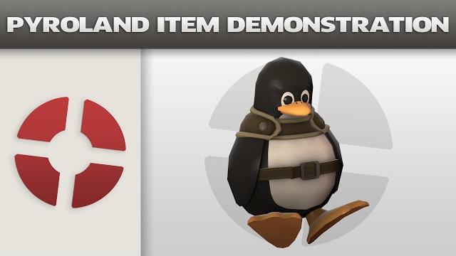 Pyroland item demonstration: tux Pyroland item demonstration: tux