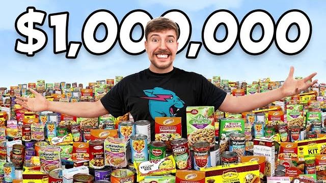 Giving $1,000,000 of food to people in need Giving $1,000,000 of food to people in need