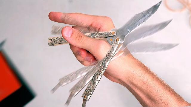 Учу трюки с ножом бабочкой за 24 часа Учу трюки с ножом бабочкой за 24 часа