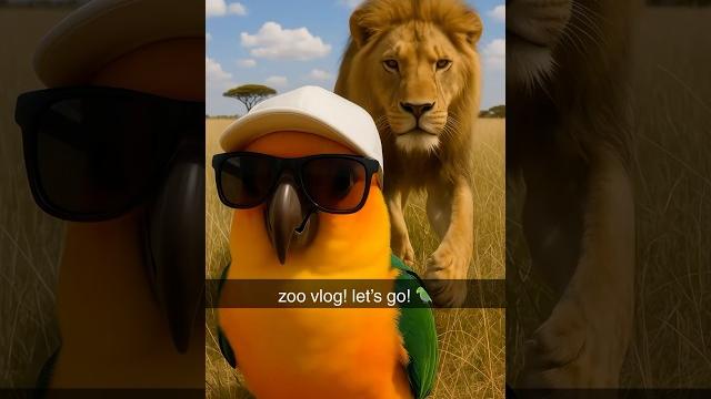Exploring the zoo in style he’s ready for adventure! #zoovlog #parrotadventures #funnyanimals Exploring the zoo in style he’s ready for adventure! #zoovlog #parrotadventures #funnyanimals