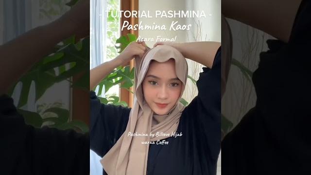 Tutorial pashmina kaos acara formal #shorts #hijabstyle Tutorial pashmina kaos acara formal #shorts #hijabstyle