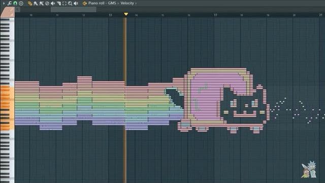 What nyan cat sounds like - midi art What nyan cat sounds like - midi art