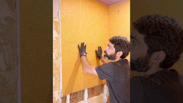 Shower wall installation tip - #shorts #homerepairtutor Shower wall installation tip - #shorts #homerepairtutor