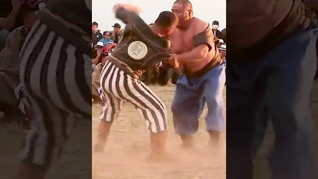 Mongolian wrestler Mongolian wrestler
