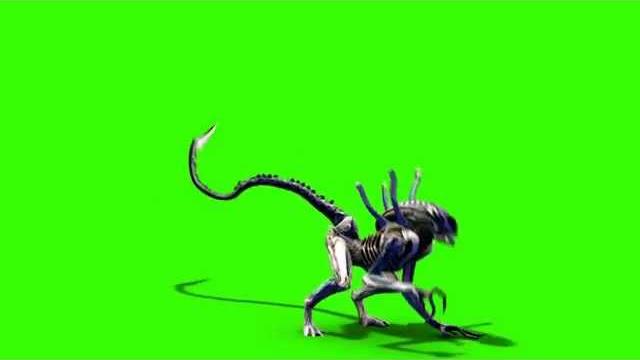 An alien moment _ green screen _ free to use An alien moment _ green screen _ free to use