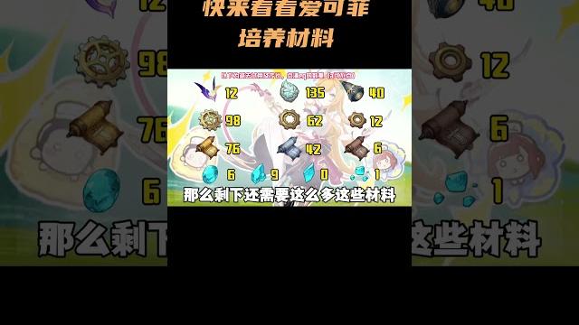 快来看看爱可菲培养材料 #原神纳塔 #原神 快来看看爱可菲培养材料 #原神纳塔 #原神