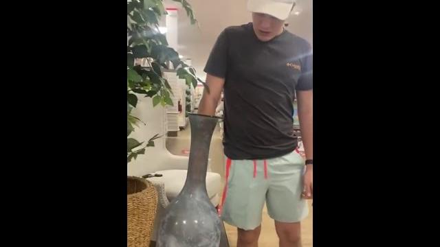 Arm gets stuck in vase Arm gets stuck in vase