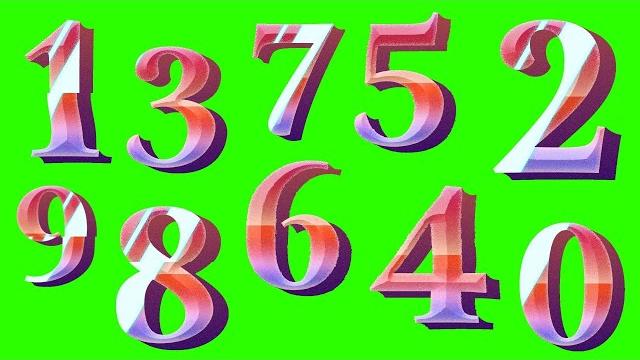 Numbers animation green screen 1️⃣2️⃣3️⃣ Numbers animation green screen 1️⃣2️⃣3️⃣