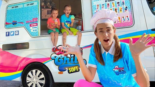 Vlad and nikita in the mom's ice cream truck Vlad and nikita in the mom's ice cream truck