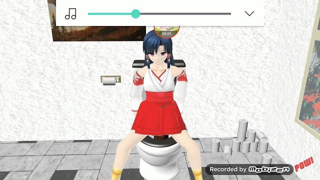 Anime girl poops/farts on toliet Anime girl poops/farts on toliet