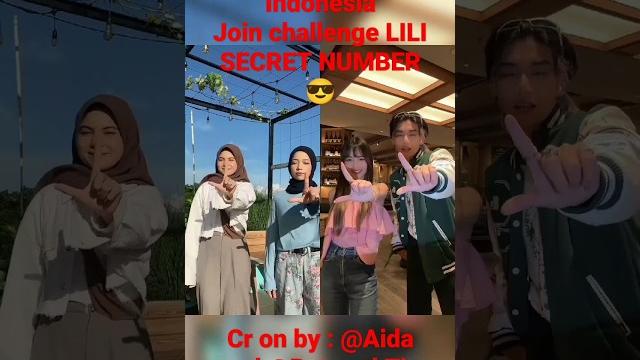 Tiktokers indonesia joind challenge lili secret number#secretnumber #likeitlikeit #shorts #fyp Tiktokers indonesia joind challenge lili secret number#secretnumber #likeitlikeit #shorts #fyp