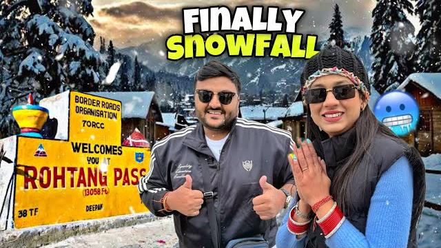Rohtang pass, manali mein humari pehli snowfall experience || sissu, atal tunnel & permit details Rohtang pass, manali mein humari pehli snowfall experience || sissu, atal tunnel & permit details