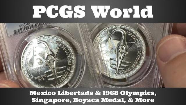 Pcgs world modern open box - mexico libertads & 1968 olympics, boyoca medal, singapore boat, & more Pcgs world modern open box - mexico libertads & 1968 olympics, boyoca medal, singapore boat, & more