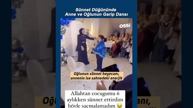 Sünnet düğününde anne ve oğlunun garip dansı Sünnet düğününde anne ve oğlunun garip dansı