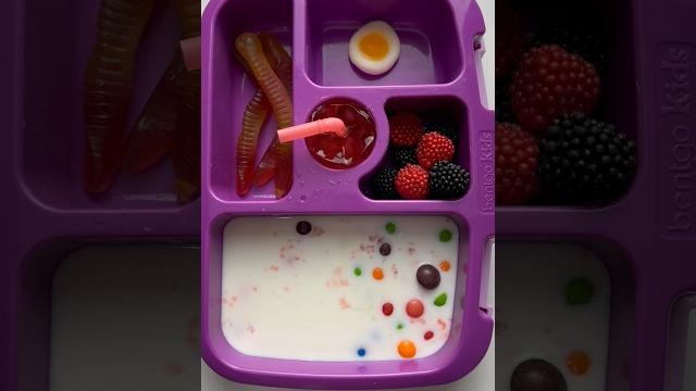 Packing school lunch *candy cereal* bella#shorts Packing school lunch *candy cereal* bella#shorts