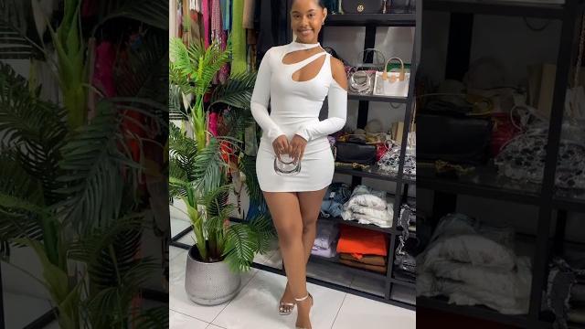 Stunning irresistible white bodycon dress | latest trendy fashion styles for ladies #model #usa Stunning irresistible white bodycon dress | latest trendy fashion styles for ladies #model #usa