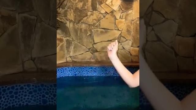 Busty naked babe in the pool Busty naked babe in the pool