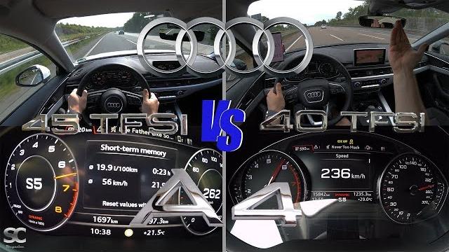 Audi a4 45 tfsi (241 hp) vs audi a4 40 tfsi (188 hp) Audi a4 45 tfsi (241 hp) vs audi a4 40 tfsi (188 hp)