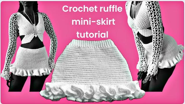 Crochet ruffle mini skirt tutorial Crochet ruffle mini skirt tutorial