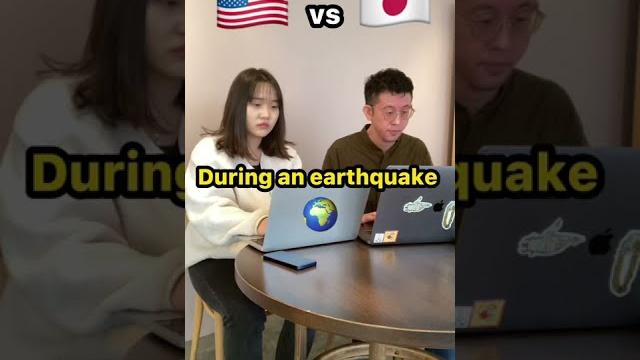 【culture of japan】during the earthquake us vs japan!! #shorts 【culture of japan】during the earthquake us vs japan!! #shorts