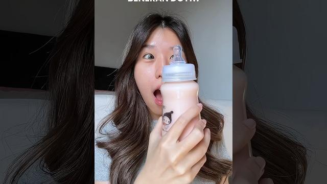 Seru bgt minum susu nya #food #enak #jajanan Seru bgt minum susu nya #food #enak #jajanan