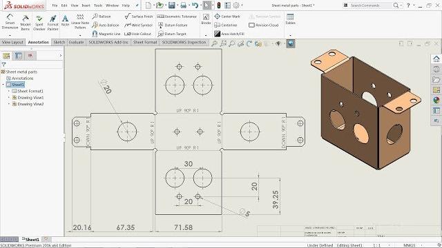 Solidworks tutorial sheet metal drawings Solidworks tutorial sheet metal drawings