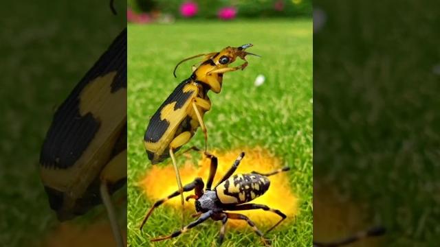 Severe burns - spider pays the price for daring to attack bombardier beetle #bombardier #beetle Severe burns - spider pays the price for daring to attack bombardier beetle #bombardier #beetle