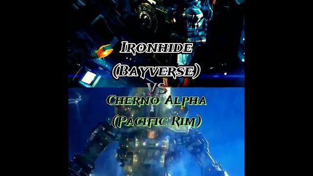 Ironhide (bayverse) vs cherno alpha (pacific rim) Ironhide (bayverse) vs cherno alpha (pacific rim)