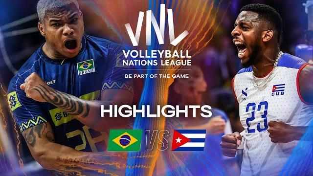 Brazil vs. cuba - highlights | week 1 | men's vnl 2025 Brazil vs. cuba - highlights | week 1 | men's vnl 2025