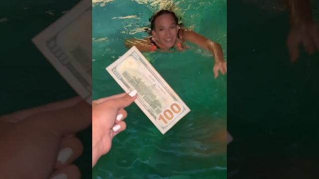 I’ll give you $100 if you dive into the pool at 3 am #shorts I’ll give you $100 if you dive into the pool at 3 am #shorts