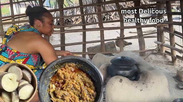 African village life || authentic healthy way for cooking yam and garden eggs in the village African village life || authentic healthy way for cooking yam and garden eggs in the village