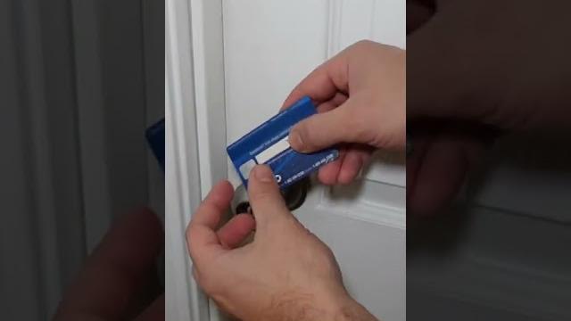 Opening a locked door with a credit card #shorts Opening a locked door with a credit card #shorts