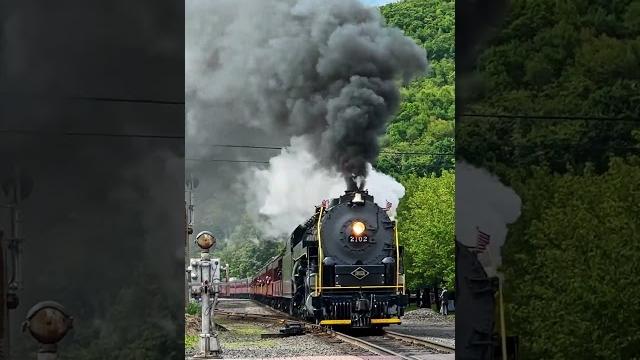 Reading & northern #2102 storms through tamaqua, pa. #train #steamtrains #railroad #trainspotting Reading & northern #2102 storms through tamaqua, pa. #train #steamtrains #railroad #trainspotting