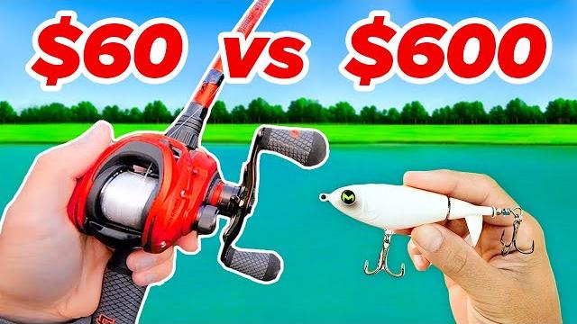 $60 vs $600 budget fishing challenge (rod, reel, lures) $60 vs $600 budget fishing challenge (rod, reel, lures)