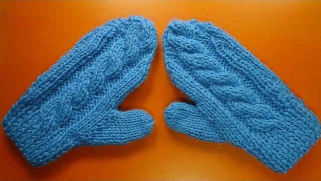 Как вязать детские варежки на двух спицах Как вязать детские варежки на двух спицах