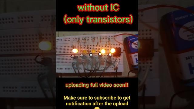 Led chaser circuit without ic | led chaser using transistors | #shorts #electronics #youtubeshorts Led chaser circuit without ic | led chaser using transistors | #shorts #electronics #youtubeshorts