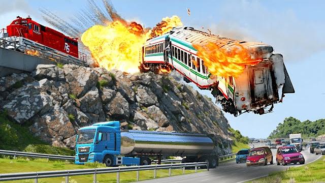 Train to hell │ epic train chase and crash - beamng.drive Train to hell │ epic train chase and crash - beamng.drive