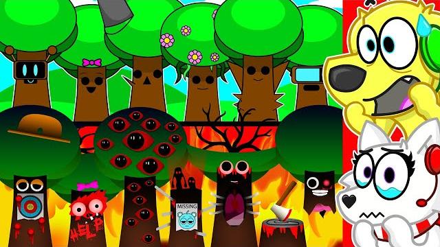Sprunki mr tree family got scary.. Sprunki mr tree family got scary..