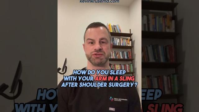 How do you sleep with your arm in a sling after shoulder surgery #shouldersurgery #shouldersurgeon How do you sleep with your arm in a sling after shoulder surgery #shouldersurgery #shouldersurgeon