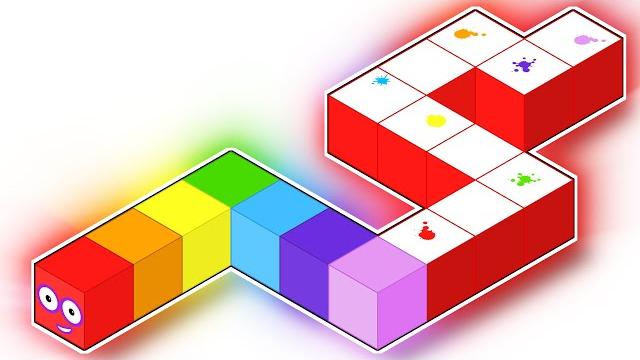 Numberblocks cube snake in 3d maze Numberblocks cube snake in 3d maze